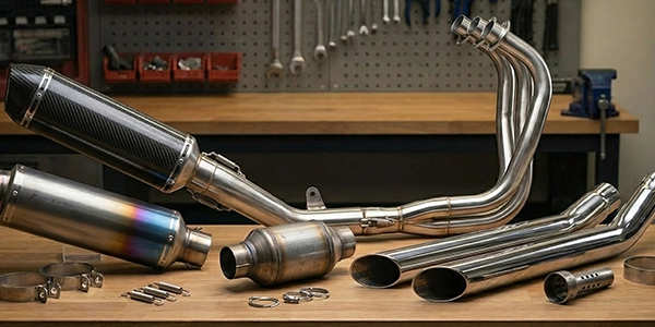 Avgassystem och slip-on motorcykel