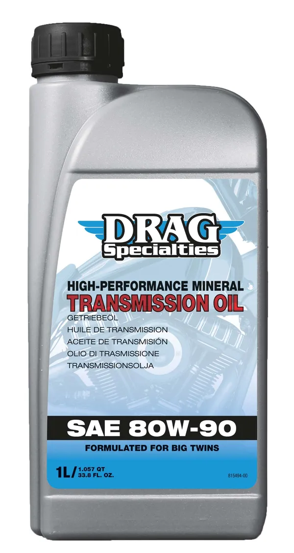 Transmissionsolja, Drag Specialties 80W-90 Big Twin Mineral 1 Liter - Kastberga MC