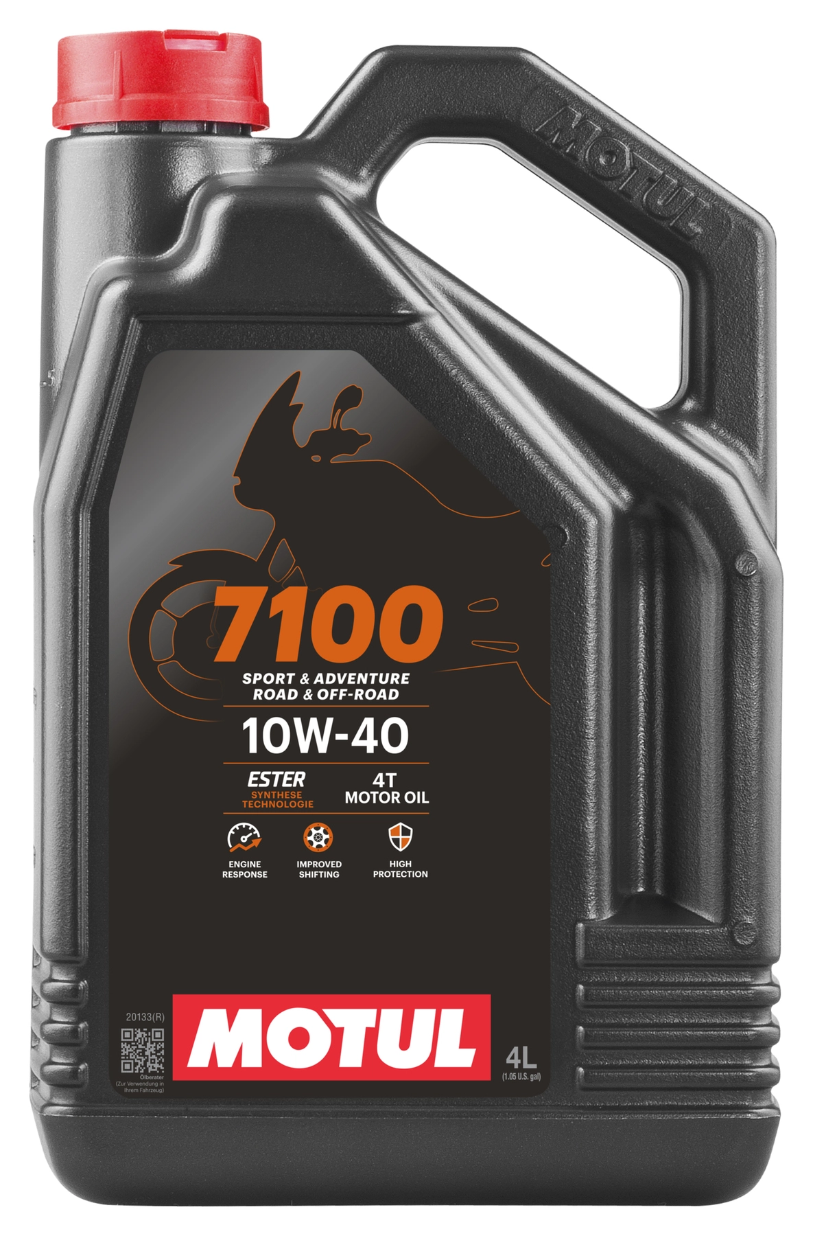 Motorolja, MOTUL 7100 10W-40. API SN. JASO MA2. Helsyntet. 4 Liter - Kastberga MC