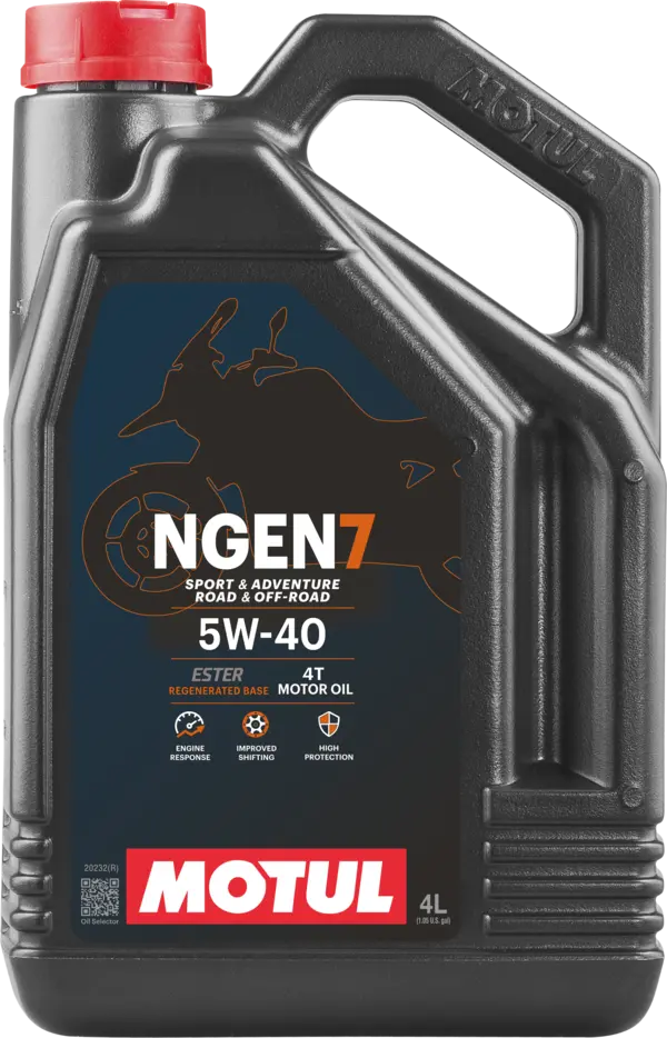 Motorolja, MOTUL NGEN7 5W-40 Sport & Adventure. API SN. JASO MA2.Helsyntet. 4 Liter - Kastberga MC