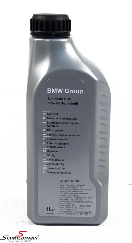 Differentialolja OSP synthetic 75W-90 - original BMW, 1 liter - Kastberga MC