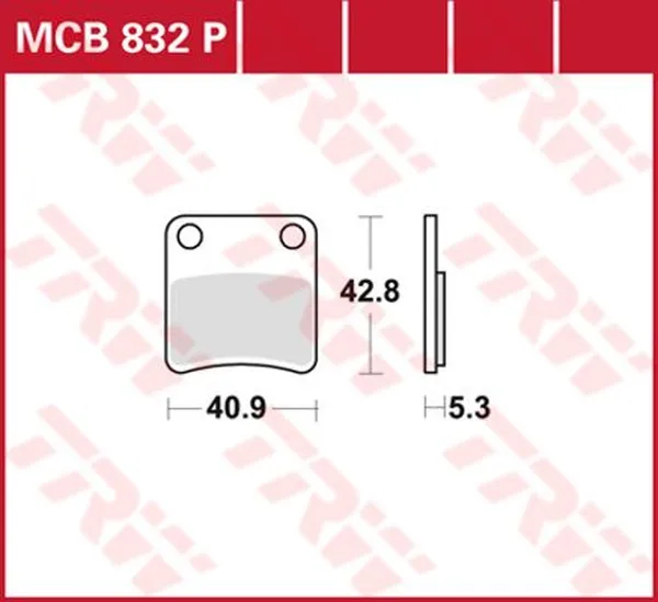 Bromsbelägg, TRW MCB832P - Kastberga MC